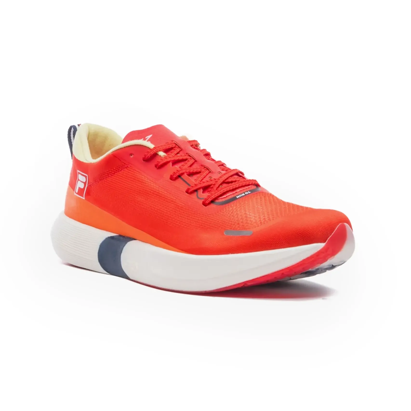 Tênis feminino Fila Kr7 vermelho mostrando ajuste confortável e design anatômico